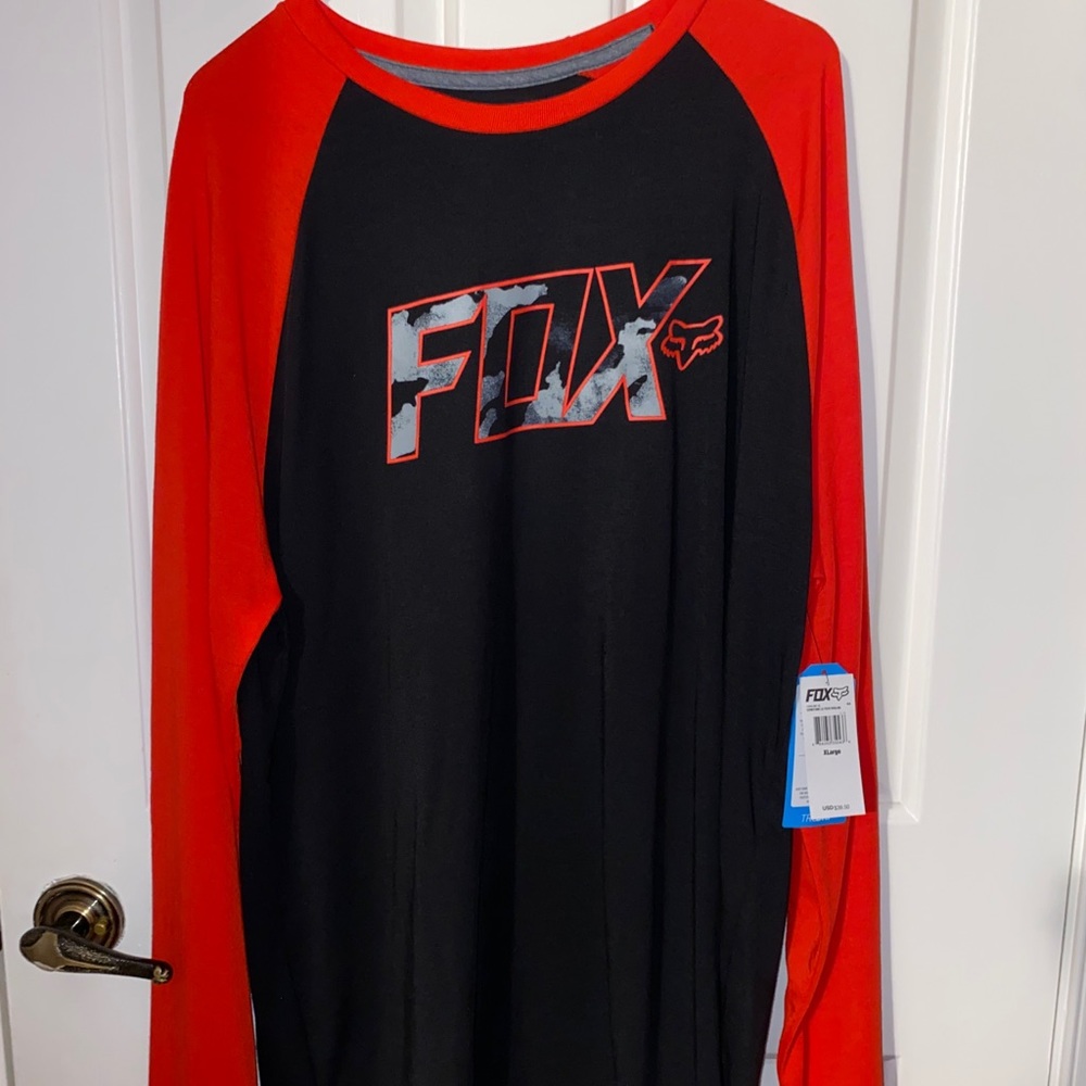 COPY - Black and red long sleeve Fox Racing shirt